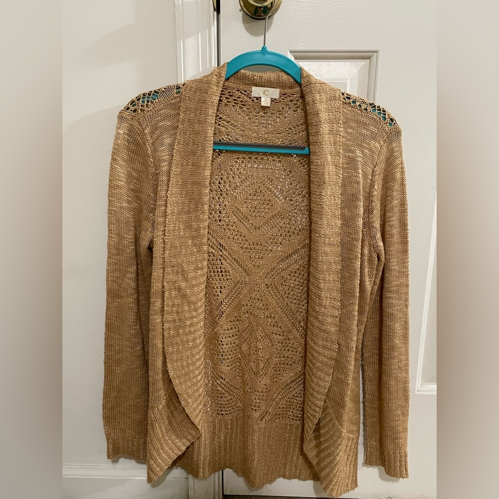 Tan Charming Charlie Cardigan - Size Small